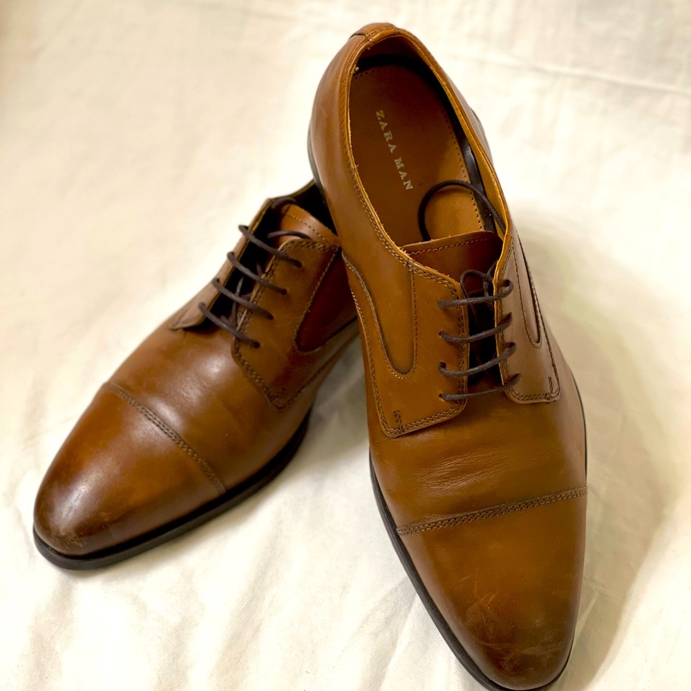 Zara leather shoes size 9